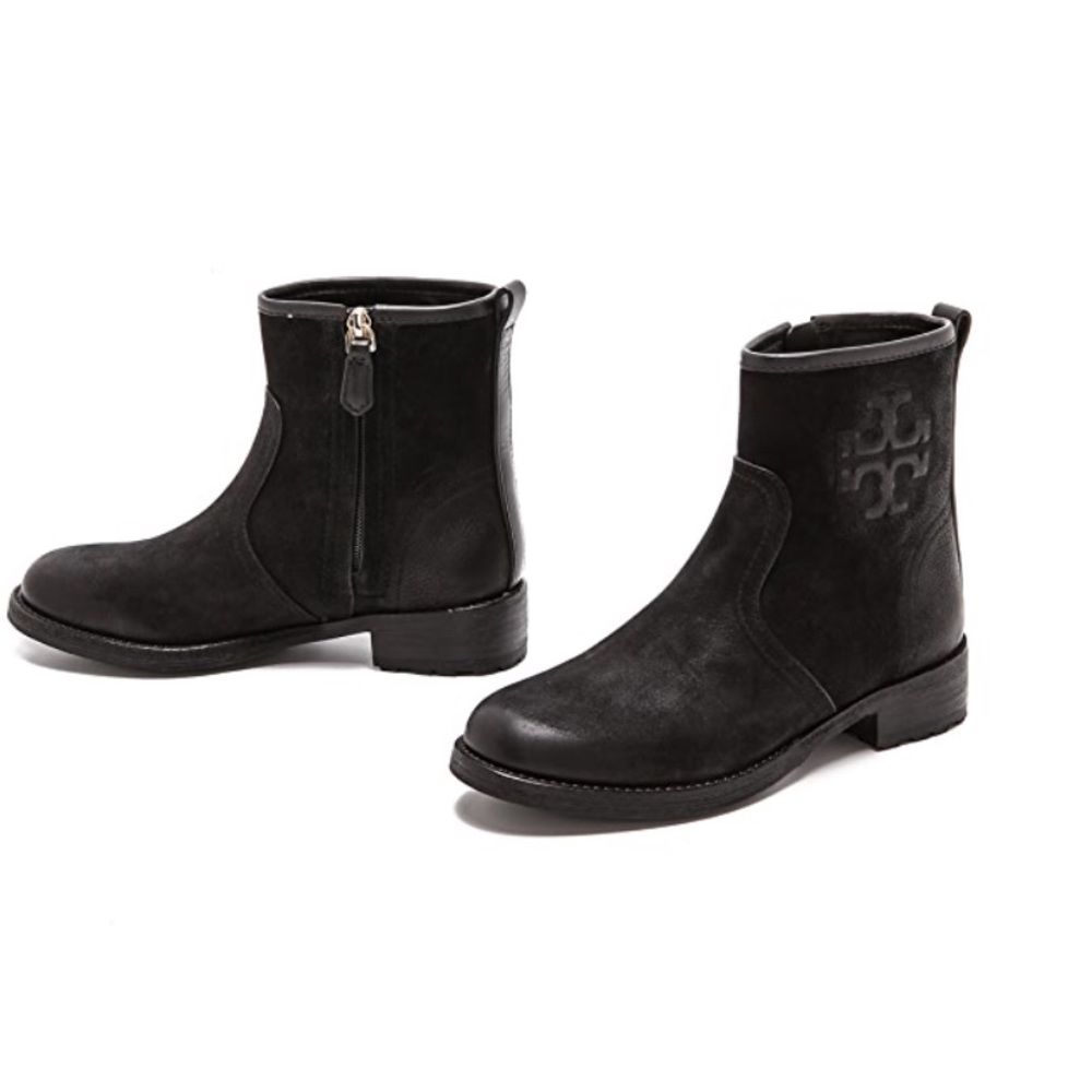 Tory Burch black Simone leather booties